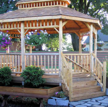 Log Oval Gazebo #6